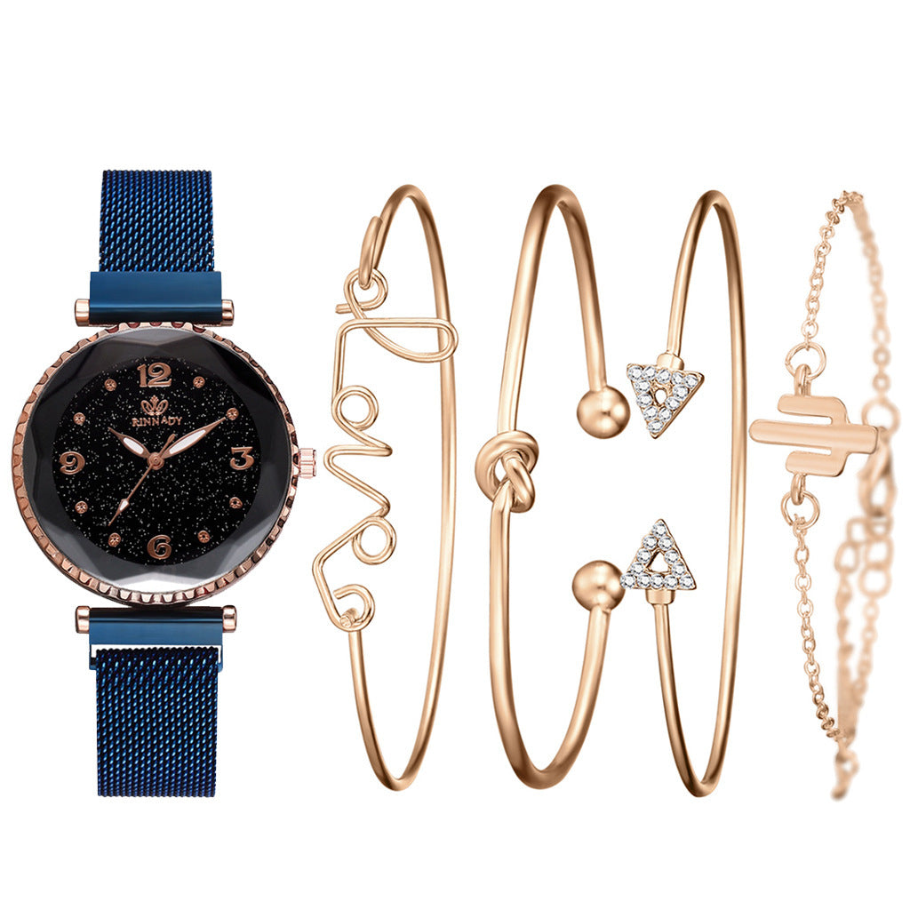 Starry Sky Magnet Buckle Fashion Bracelet Wristwatch