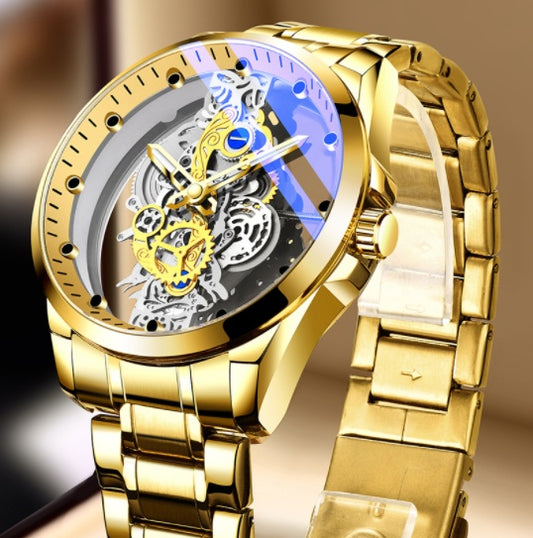 Gold Skeleton Vintage Man watch