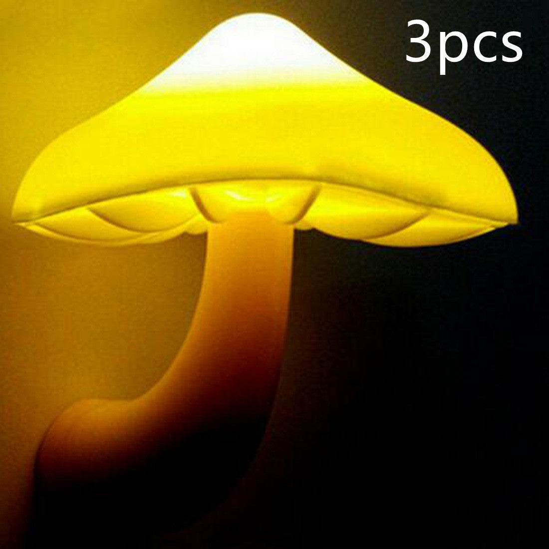 LED Night Light Mushroom Wall Socket Lamp