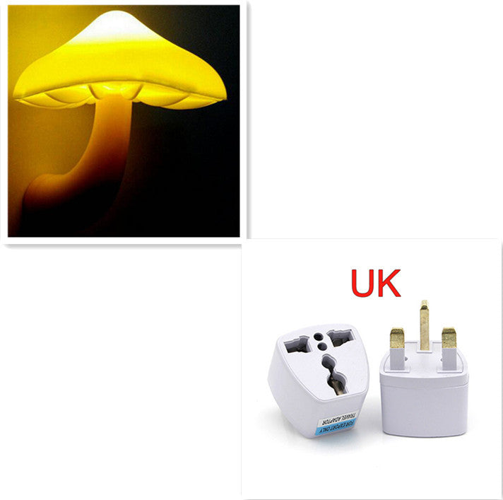 LED Night Light Mushroom Wall Socket Lamp